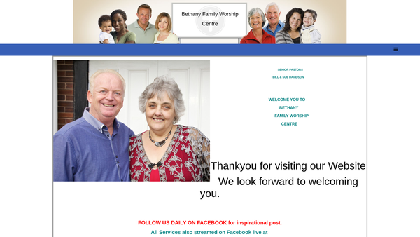 Screenshot of the Go Ye National Ministries website