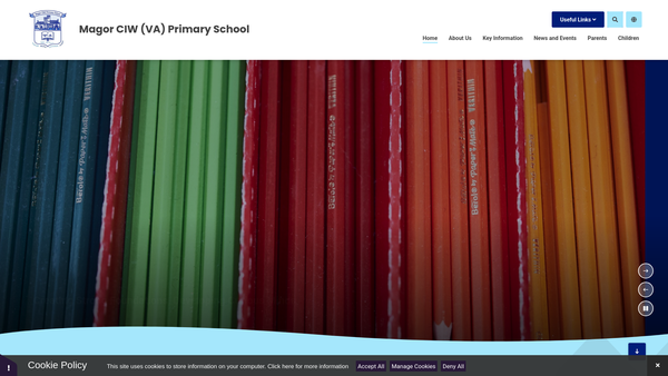 Screenshot of the Magor Primary School PTFA website
