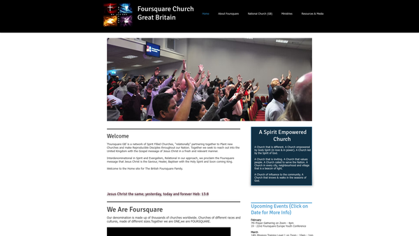 Screenshot of the Foursquare Church ( Great Britain ) website