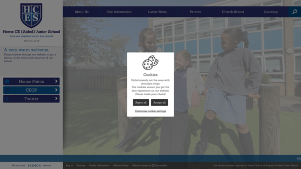 Screenshot of the Herne Junior Music Fund website