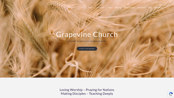 Screenshot of the Grapevine Christian Fellowship website