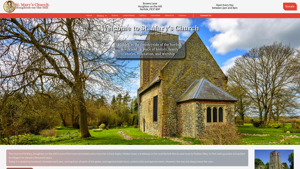 Screenshot of the Friends Of S. Mary's Church website