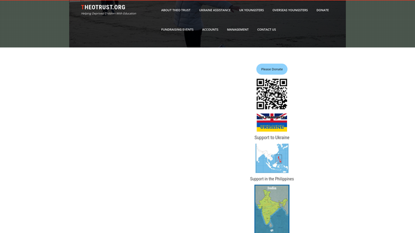 Screenshot of the Theo Trust website