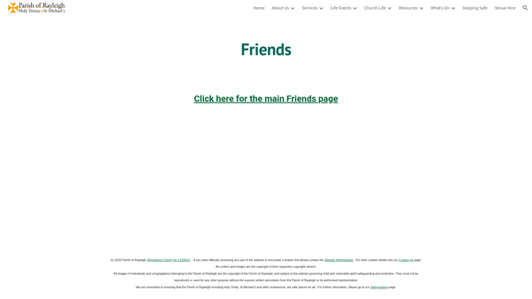 Screenshot of the The Friends Of Holy Trinity Rayleigh website