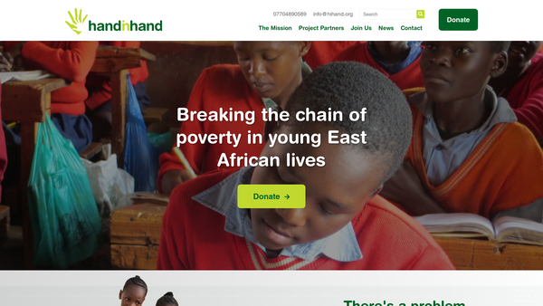 Screenshot of the Hi-Hand website