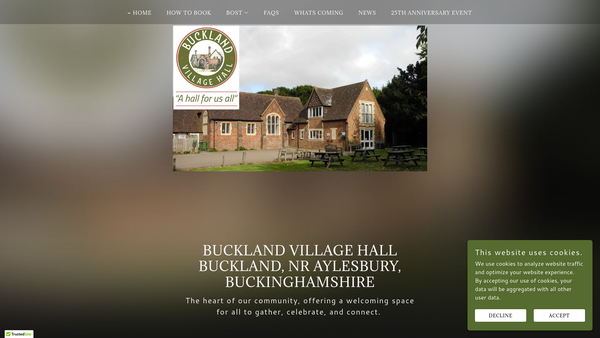 Screenshot of the Buckland Old School Trust website