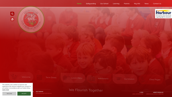 Screenshot of the Friends Of Georgeham School website