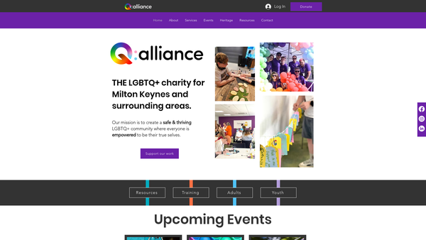 Screenshot of the Q: Alliance website