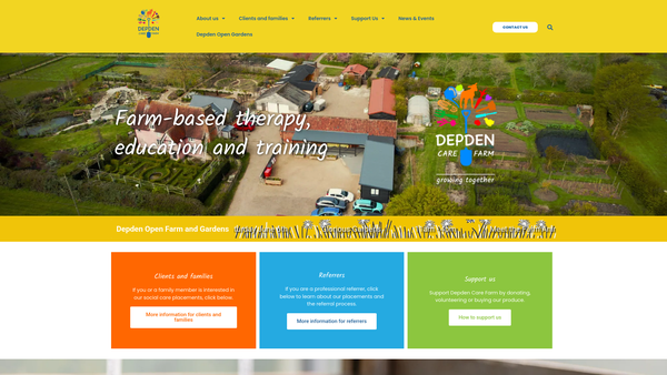 Screenshot of the Millennium Farm Trust website