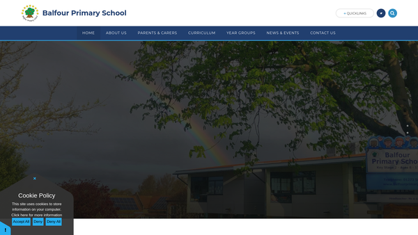 Screenshot of the Friends At Balfour website