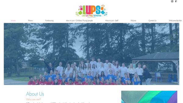 Screenshot of the Let US Play Scheme website
