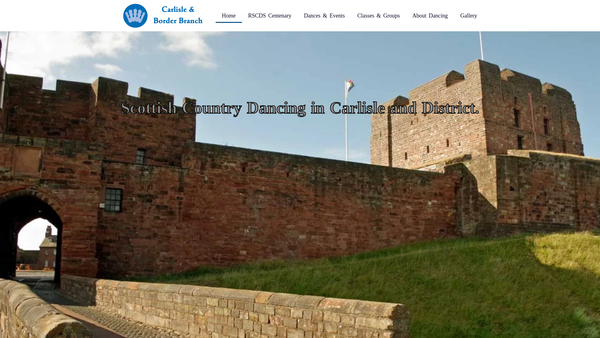 Screenshot of the The Royal Scottish Country Dance Society Carlisle & Border Branch website