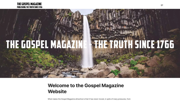 Screenshot of the The Gospel Magazine Trust website
