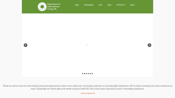 Screenshot of the Eil UK website