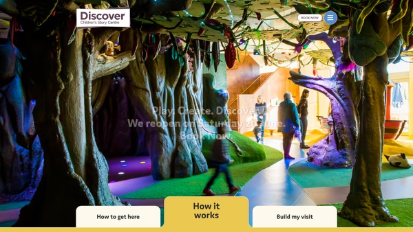 Screenshot of the Children's Discovery Centre East London website