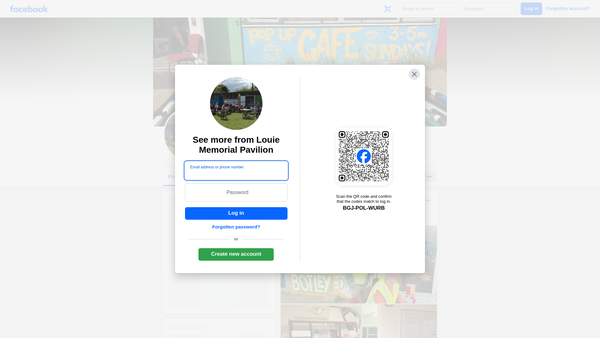 Screenshot of the Louie Memorial Pavilion Trust website