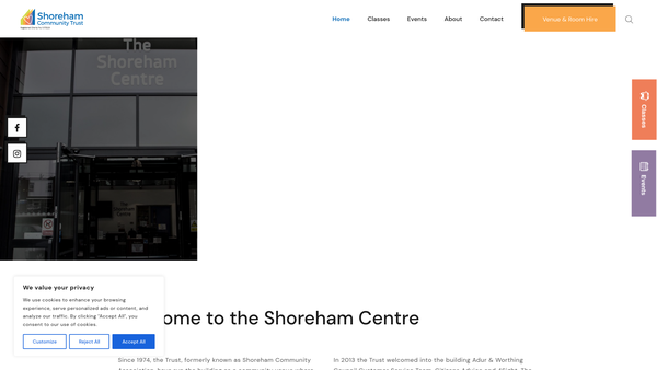Screenshot of the Shoreham Community Trust Limited website