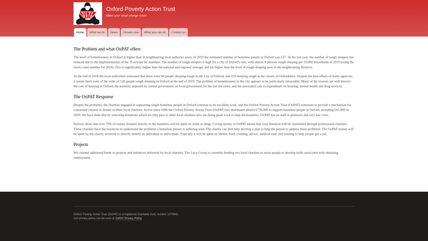 Screenshot of the Oxford Poverty Action website