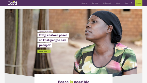 Screenshot of the Cord Global website