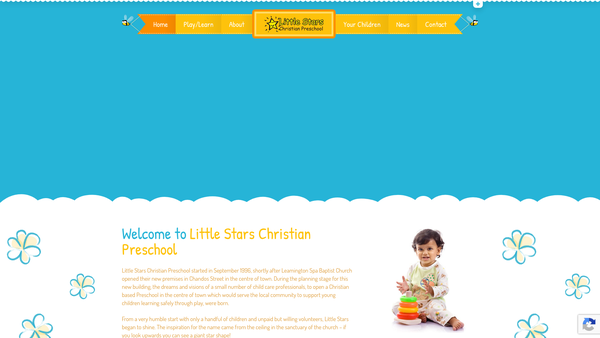 Screenshot of the Little Stars Christian Preschool website