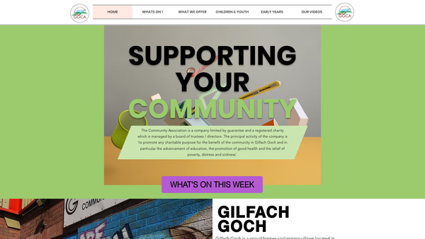 Screenshot of the Gilfach Goch Community Association website