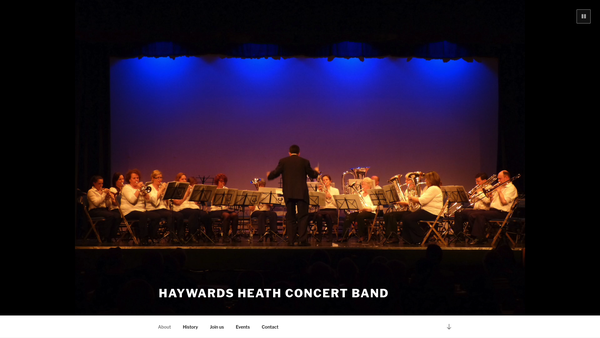 Screenshot of the Haywards Heath Concert Band website