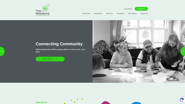 Screenshot of the Meadow Well Connected website