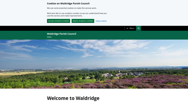 Screenshot of the Waldridge Millennium Green Trust website