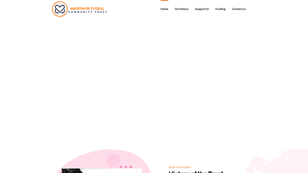 Screenshot of the Merthyr Tydfil Settlement Trust website