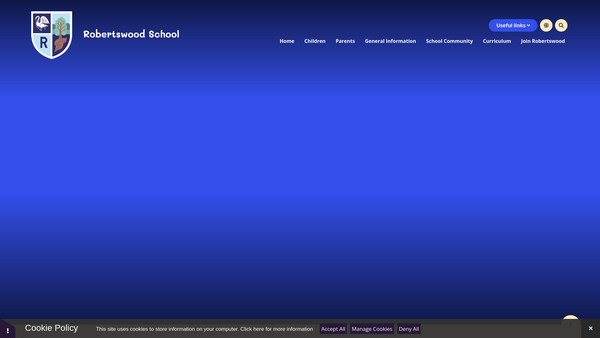 Screenshot of the Robertswood Combined And Nursery School Fund website