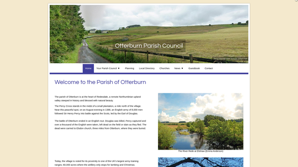 Screenshot of the Otterburn Millennium Green Trust website