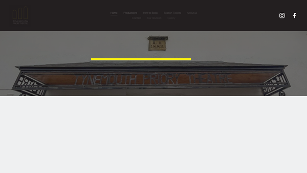 Screenshot of the Tynemouth Priory Theatre website