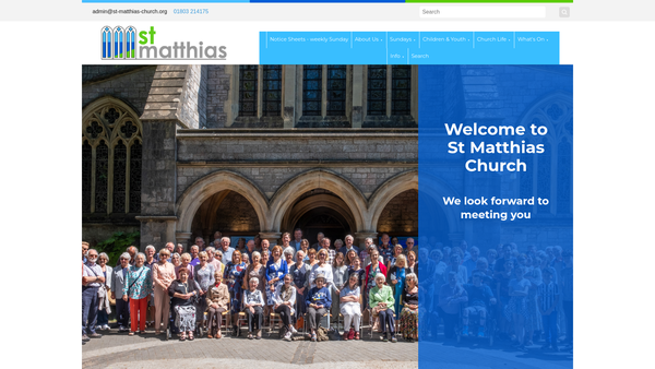 Screenshot of the The Friends Of St Matthias ' Church, Ilsham, Torquay, Devon website