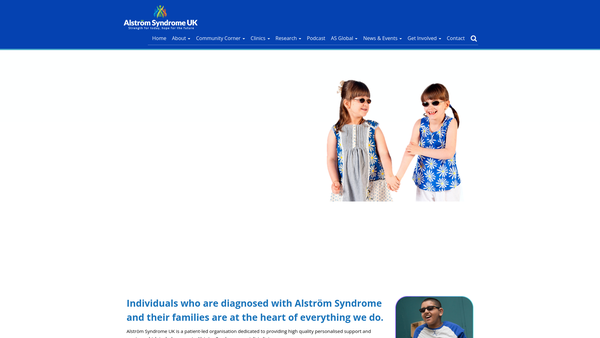 Screenshot of the Alstrom Syndrome UK website