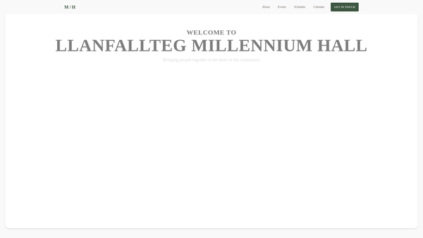 Screenshot of the Henllanfallteg Community Association website