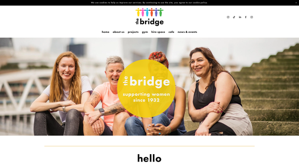 Screenshot of the The Bridge Central website