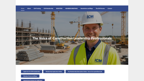 Screenshot of the The I C M Members Benevolent Trust website