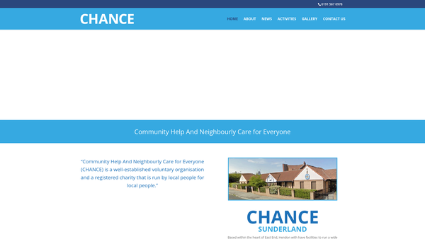 Screenshot of the Community Help And Neighbourly Care For Everyone website