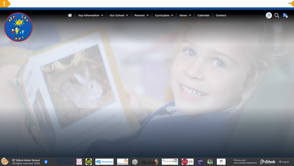 Screenshot of the Telford Infant School Parent Teacher Association website