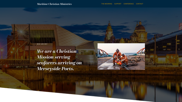 Screenshot of the Maritime Christian Ministries website