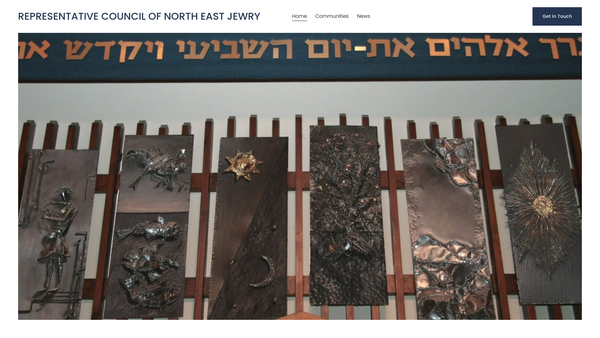 Screenshot of the Representative Council Of North East Jewry website
