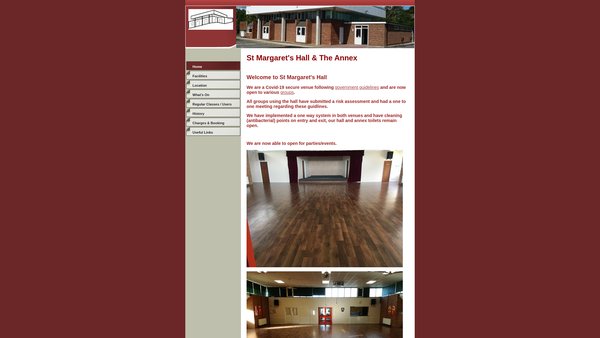 Screenshot of the St. Margaret's Hall Users Group website