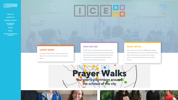 Screenshot of the The Exeter Ice Charitable Trust website