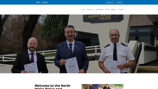 Screenshot of the The North Wales Police And Community Trust website