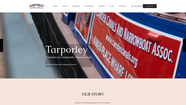 Screenshot of the Camden Canals And Narrowboat Association website