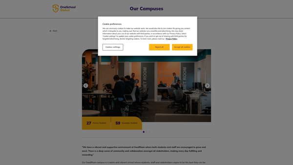 Screenshot of the Medeshamstede Education Trust website