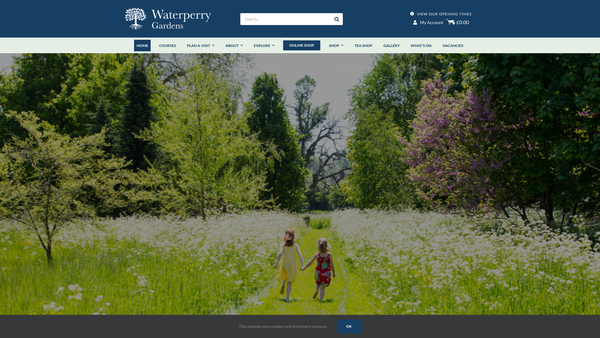 Screenshot of the Friends Of Waterperry Gardens website