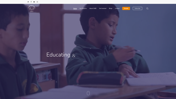 Screenshot of the Careducation Trust Ltd website