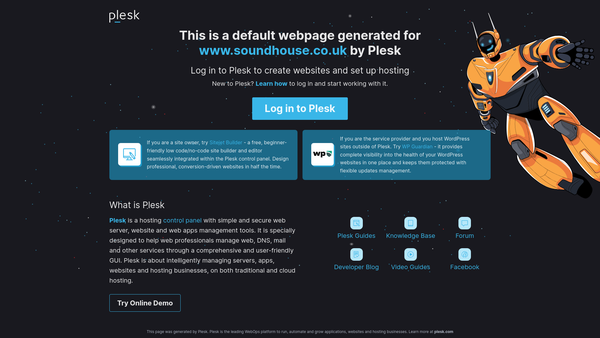 Screenshot of the The Soundhouse Trust website
