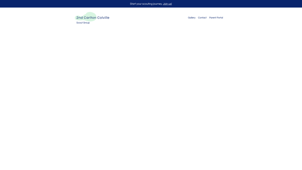Screenshot of the 2nd Carlton Colville Scout Group website
